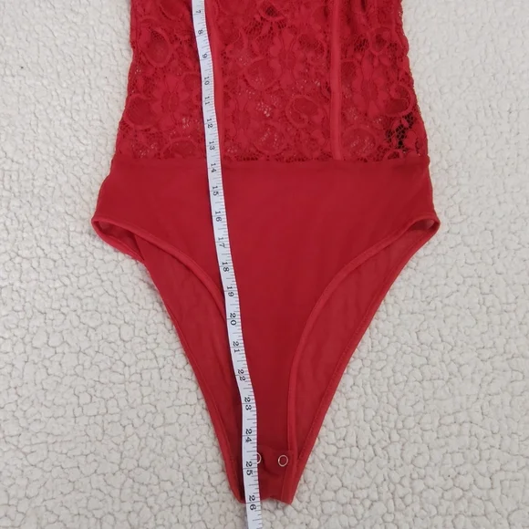 Lace Bodysuit Red, NEW LOOK xs-s - Picture 4 of 5